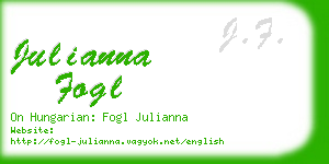 julianna fogl business card